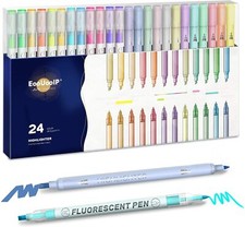 Highlighters,24 Pack Pastel Highlighters Pen for Bible,Journaling Highlighters A