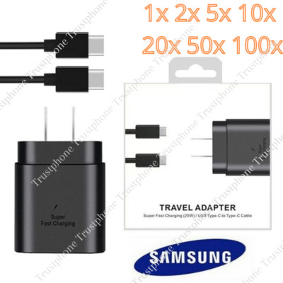 25W Super Fast Wall Charger Type C USB-C For Samsung Galaxy S25 S24 S22 S21 Lot