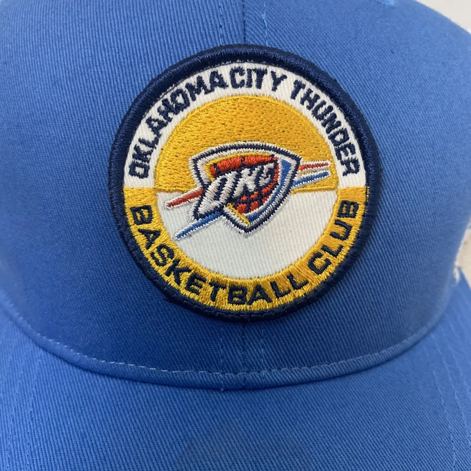 OKC Oklahoma City Thunder Snap Back Trucker Hat Cap Blue White Adjustable '47 - Image 2 of 4