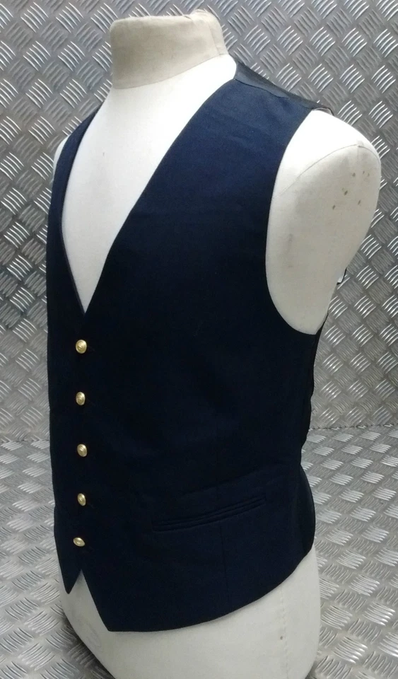 Colete social padrão naval militar genuíno com botões de âncora de metal - NOVO - Imagem 4 de 4