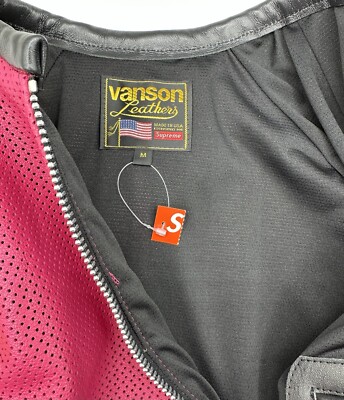 Supreme Vanson Leathers S/S Racing Jacket M Size Multicolor | eBay