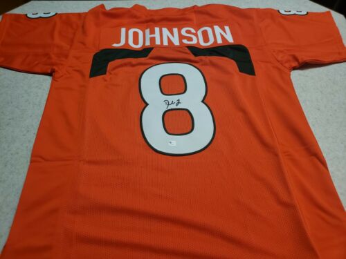 Duke Johnson Autographed Jersey Miami Hurricane Certified by Global Authentics  - Photo 1/5