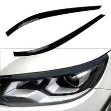 Front Fog Light Lamp Eyebrow Cover Trim Fit VW Tiguan MK1 2011-2016 Gloss Black