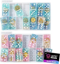 Moldes De Resina, Molde Epoxi Doble 6 Domino Estã¡ndar