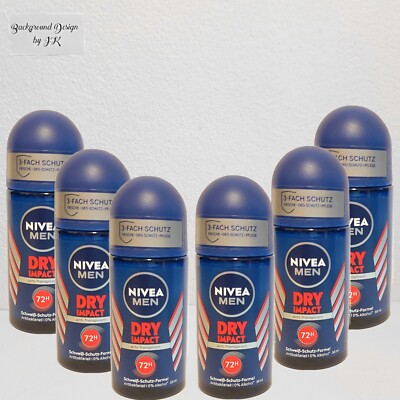 Nivea Men Dry Impact Plus 72h Roll On 6x 50ml Anti Transpirant Deo reallife test