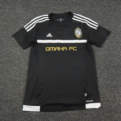 Adidas Shirt Womens Small Black Climacool Soccer V-Neck Running Breathable