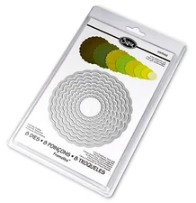 Sizzix Framelits Scallop Circles 8pc set #657552 Retail $22.99 8 Perfect Circles