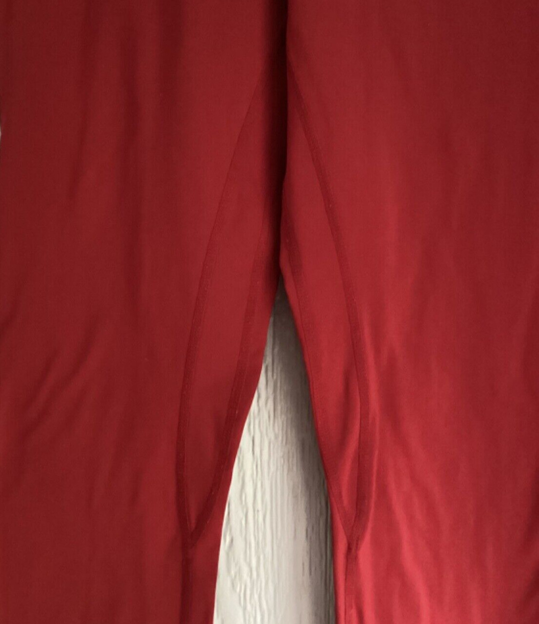 Ladies Medium Activewear Pants Solid Red Colorful… - image 2