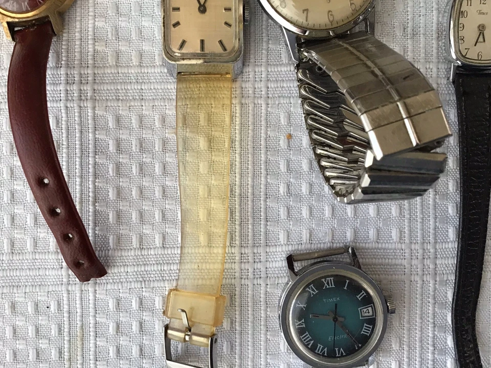 批量 19 件 复古 Timex 手表 用于维修或零件 — 第 3/4 张图片