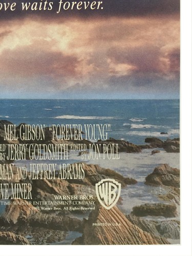 FOREVER YOUNG (1992) 27"X41" RARE US ONE SHEET POSTER MEL GIBSON ELIJAH WOOD - Picture 5 of 5