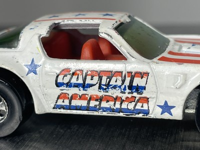 Hot Wheels 1979 Captain America - Version Heroes BW Hot Bird - 1/64 Loose