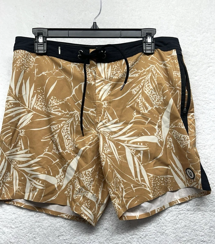 vuori polyester blend hawaiian the rise the shine shorts