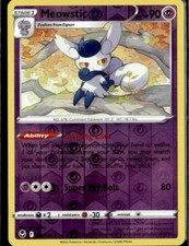 2022 Sword & Shield Silver Tempest Meowstic 82/195 Reverse Holo