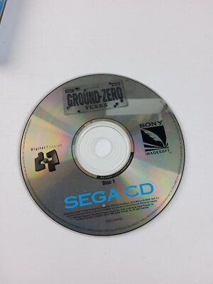 Ground Zero Texas (Sega CD, 1993) Complete Game w/ Manual TESTED
