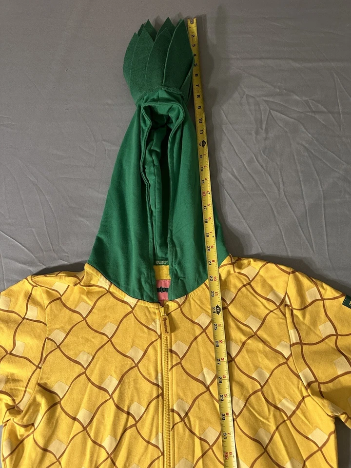 Tipsy Elves Pineapple Halloween Hoodie Costume : XL Yellow - Image 4 of 4