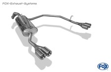  Edelstahl Duplex Racing-Anlage Skoda Octavia 1U je 2x76mm rund eingerollt