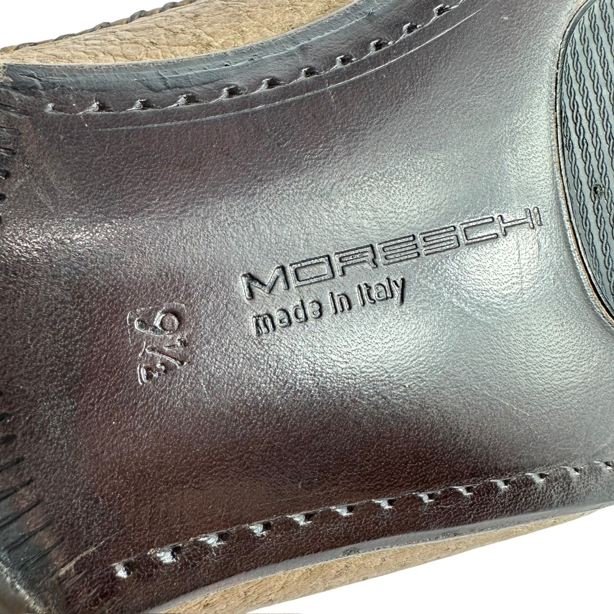 Moreschi Tan Ostrich Leather Penny Loafers Mens 9 Made in Italy Genuine Men MORESCHI Tan Ostrich and Leather Penny Loafers  main image 2