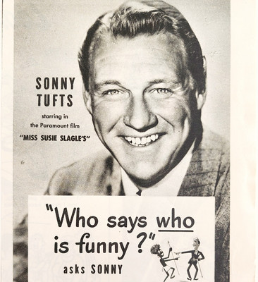 1946 Fleers Candy Coated Peppermint Gum Advertisement Sonny Tufts Actor DWII28