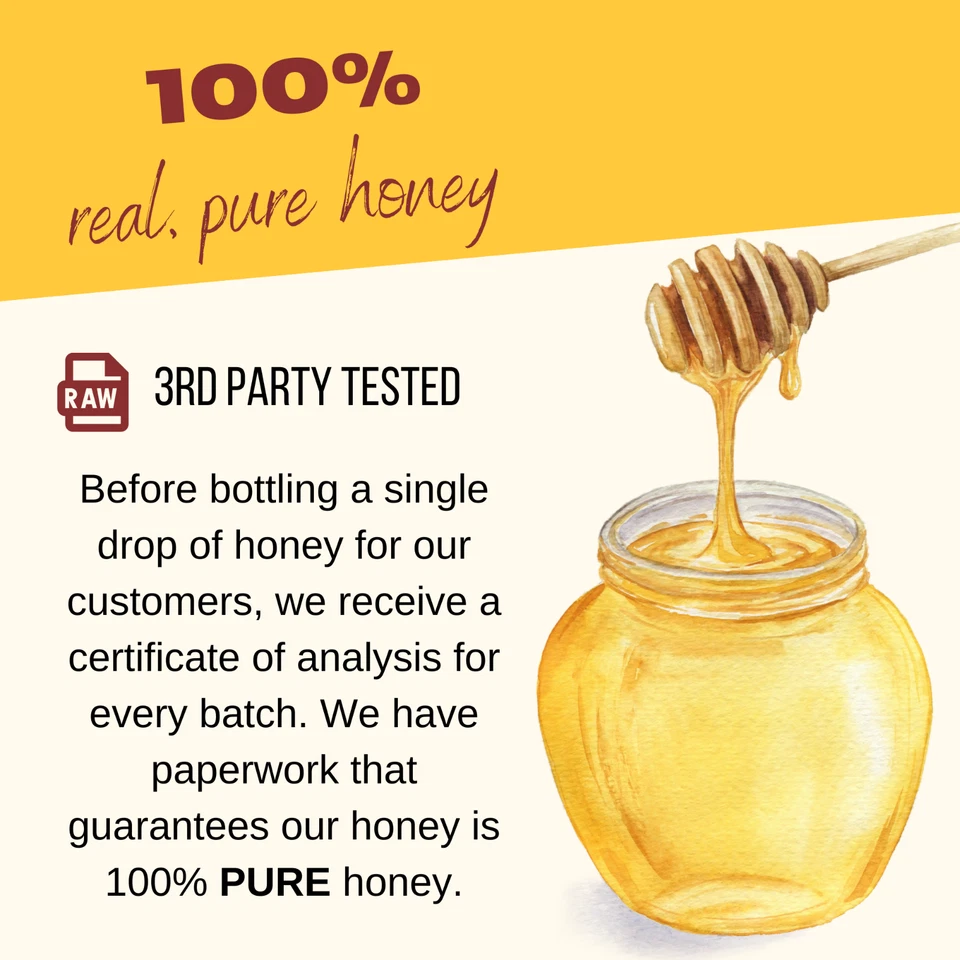 Raw Honey Bulk - 12 LB Jug - Raw Honey 1 Gallon - Raw and Unfiltered Honey - Image 2 of 4
