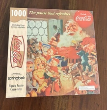 Coca-Cola 1000 Piece Santa Claus Workshop Puzzle (Springbok) 1999 New/Sealed