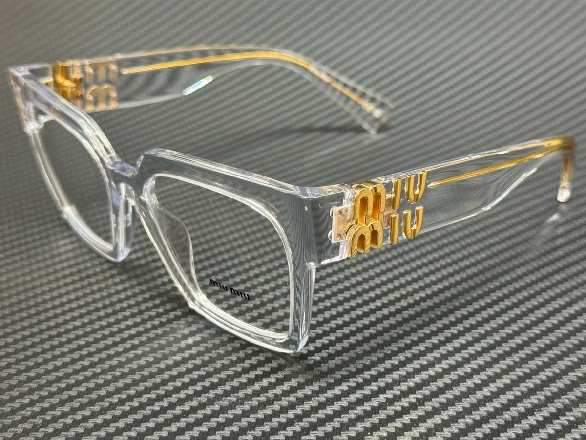 MIU MIU MU 04UV 2AZ1O1 Crystal Women's 52 mm Eyeglasses | eBay
