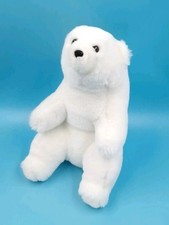 Eisb&auml;r Stofftier Sitzend 25 cm Hoch Pl&uuml;schtier Kuscheltier Wei&szlig; B&auml;r