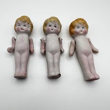 Lot of 3 Bisque Dolls Figurines Flapper Hair ...