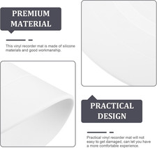 Vinyl Record Pad Turntable Record Mat White Anti-Static Rubber Slipmat