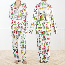 Grinchmas Christmas Pajamas Set For Family Whoville Xmas PJs Merry Grinchmas Sle