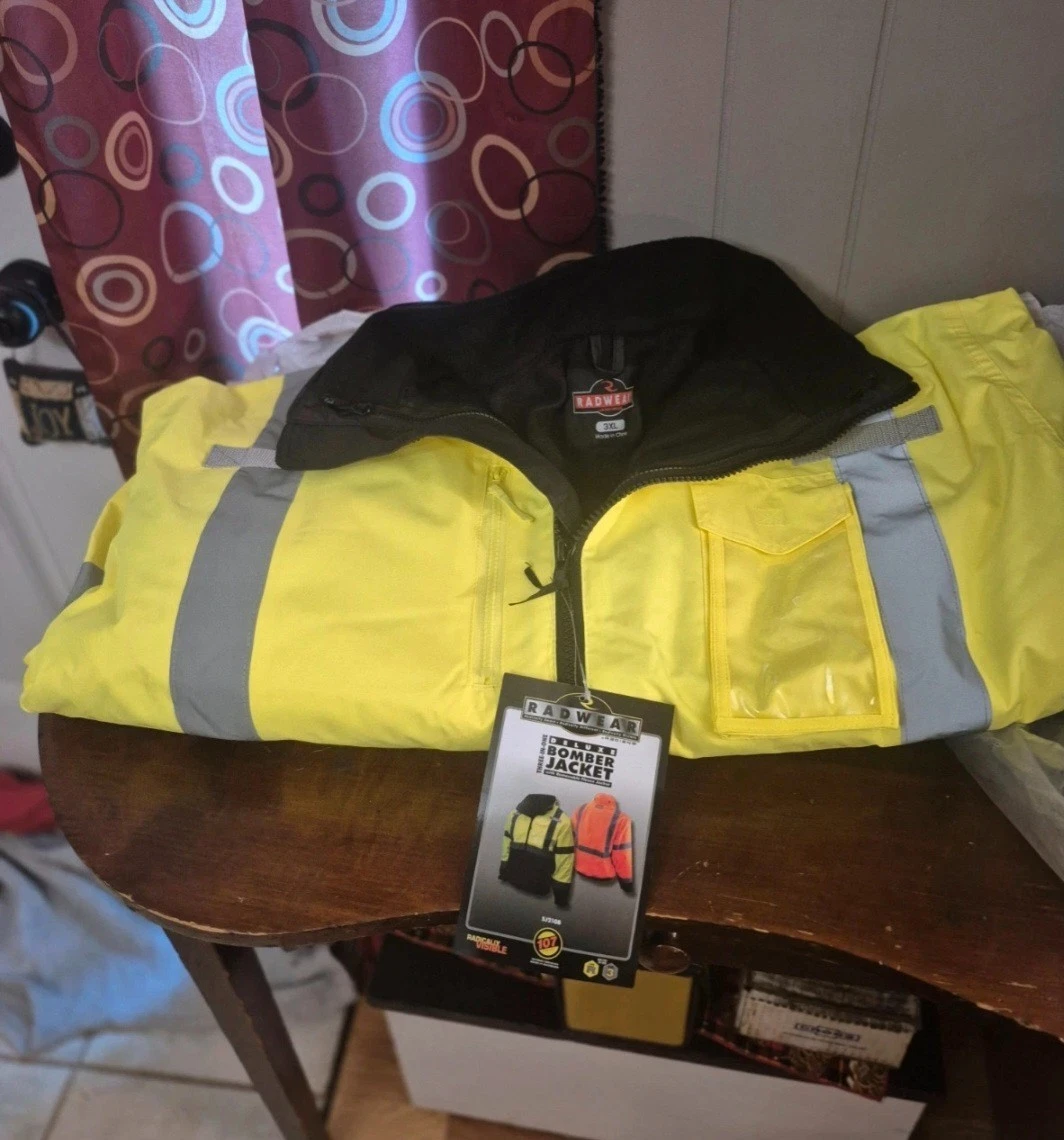 RADWEAR THREE-IN ONE DELUXE BOMBER JACKET W REMOVABLE FLEECE Liner 3xl brand new - product detail image 5