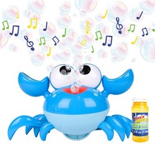Dancing Crab Bubble Machine - Moving Bubble Blower for Kids Lights Up and P...
