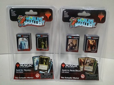 World's Smallest Magic the Gathering Jace vs Vraska & Ajani vs Nicol Bolas Decks