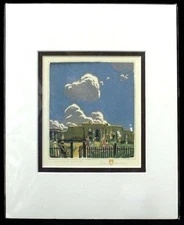 Gustave Baumann (German-American 1881–1971) "Summer Clouds" Color Print 8×10