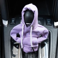 Purple Hoodie Car Gear Shift Cover Stylish Comfortable Easy To Install