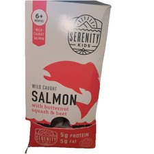 Serenity Kids Salmon w/butternut squash beet Baby Food Pouches 6 Pack 3.5 Oz