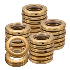 50pcs Curtain Grommets 1-5/7" 42mm ID Roman Curtain Rings Sand Gold