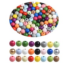 Wooden Round Beads 16mm Choose Colour, DIY Wood Craft Bead, Pack 40 200 Piece