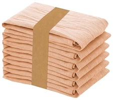 Absorbent Flour Sack Towels, 6 Pack Cotton Tea Towels, Dish Cloth, Pink