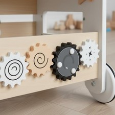 Multifunction Baby Mobility Trolley Stable-Tip Design Wooden Baby Mobility