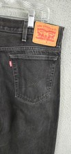 Levi's 517 Jeans Mens 36x34 Black Wash Boot Cut 100 Cotton Denim Western