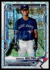 2021 Bowman Chrome Prospects Shimmer Refractor Manuel Beltre Toronto Blue Jays