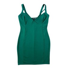 PrettyLittleThing Emerald Green Strappy Bodycon Mini Dress