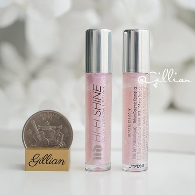 2Pcs Urban Decay HI-FI Shine Ultra Cushion Lip Gloss - SPL - TRAVEL MINI Sz NWOB