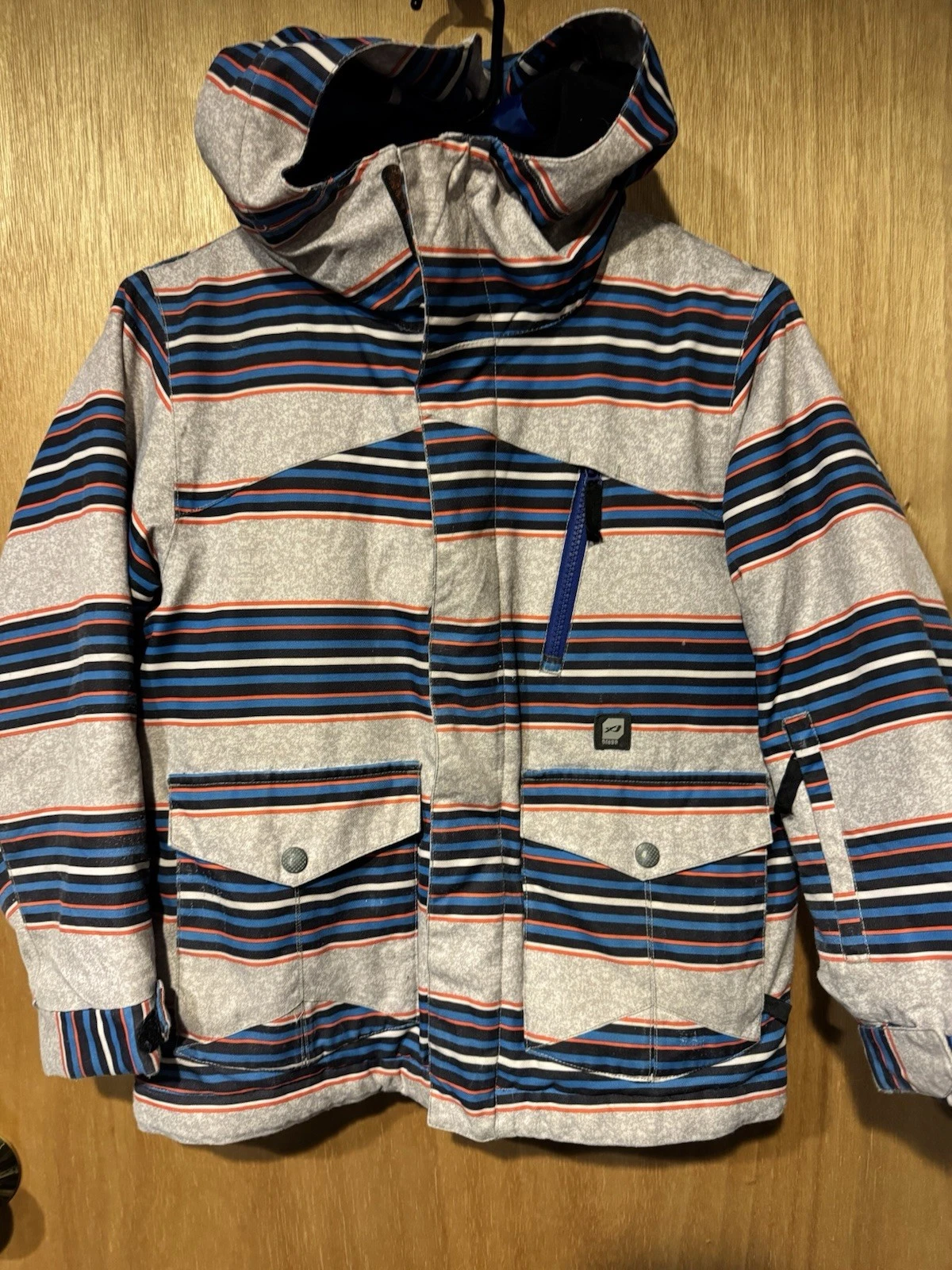 Orage stripe snowboard jacket boy's sz 8