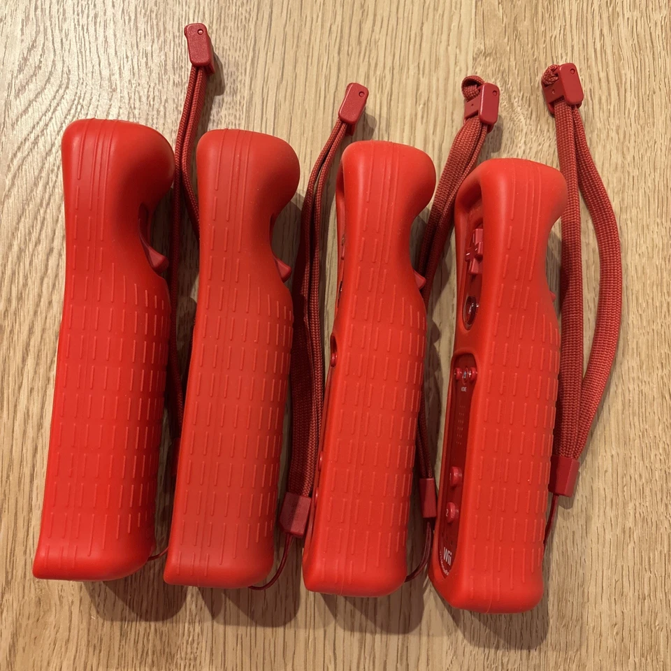Nintendo Wii Motion Plus Lot Of 4 SET Red Inside Controller Tested Japan - Image 2 of 4