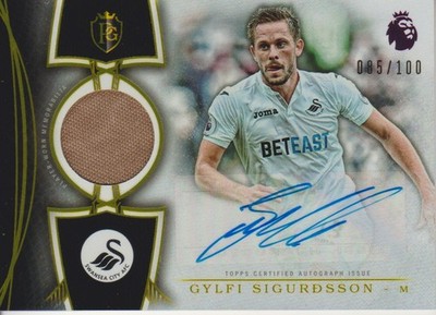 2016-17 Topps English Premier League Gold Autograph Relics Gylfi Sigurdsson/100