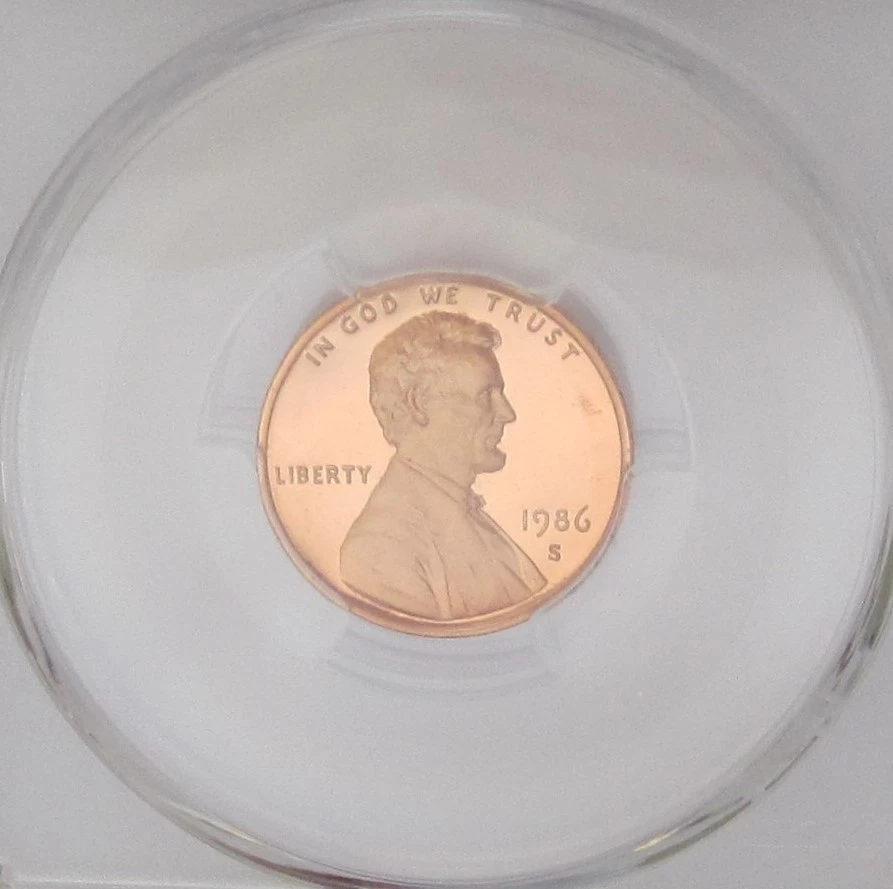 1986-S Lincoln Memorial 1c PCGS PR70 RED DEEP CAMEO = TOP GRADE Rare & Scarce - Image 3 of 4