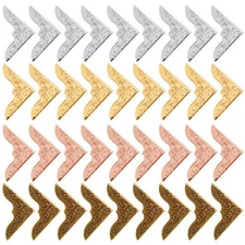 80 Pcs Metal Book Corner Protectors Iron Album Photo Corners for Scrapbook
