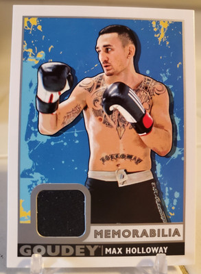 2017 Goudey MAX HOLLOWAY Rookie Fight Jersey Card RELIC Fighter-Worn #GM-MH RC