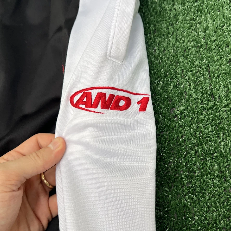 VTG And 1 Break Away SweatpantsMens Large Black White Red Baggy Basketball Y2K - Image 3 of 4